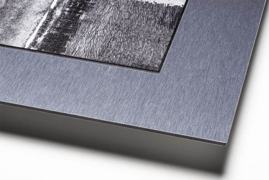 Print på aluminium ,borstadyta