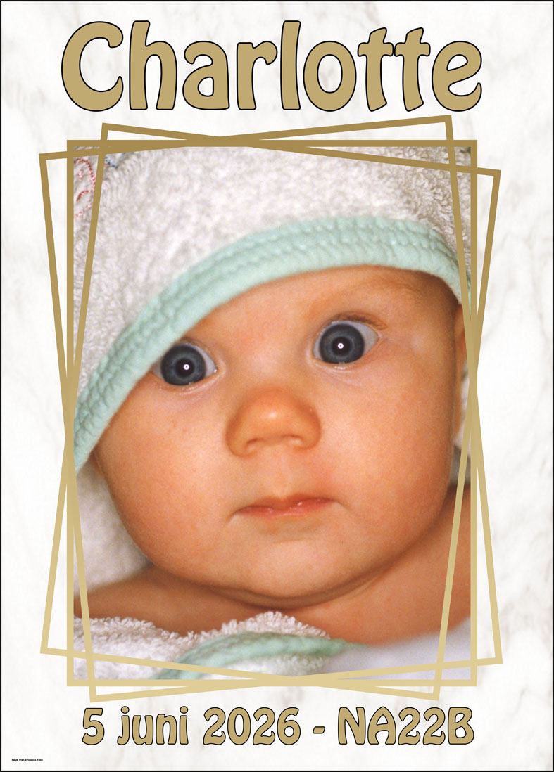 Studentskylt guld o marmor