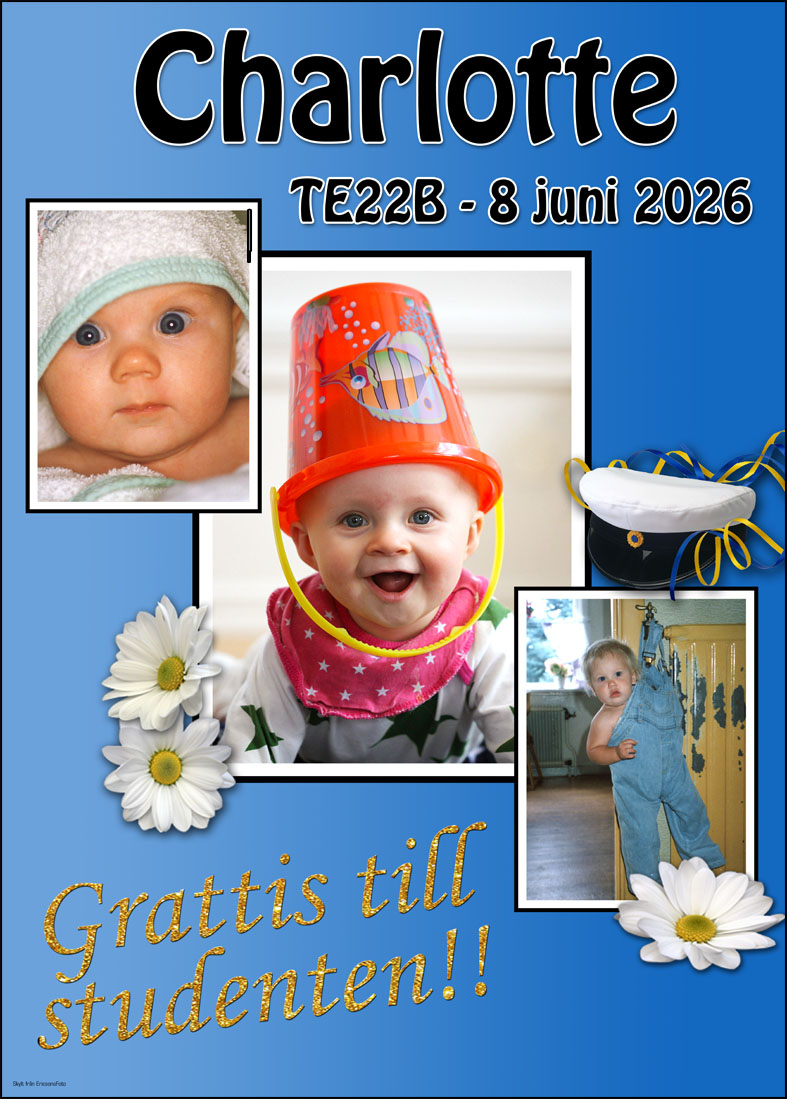 Studentskylt 2026 / Studentplakat hos ericsonsfoto.se