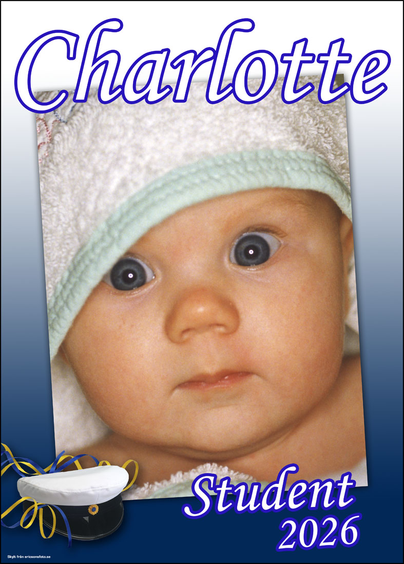 Studentskylt 2026 / Studentplakat hos ericsonsfoto.se