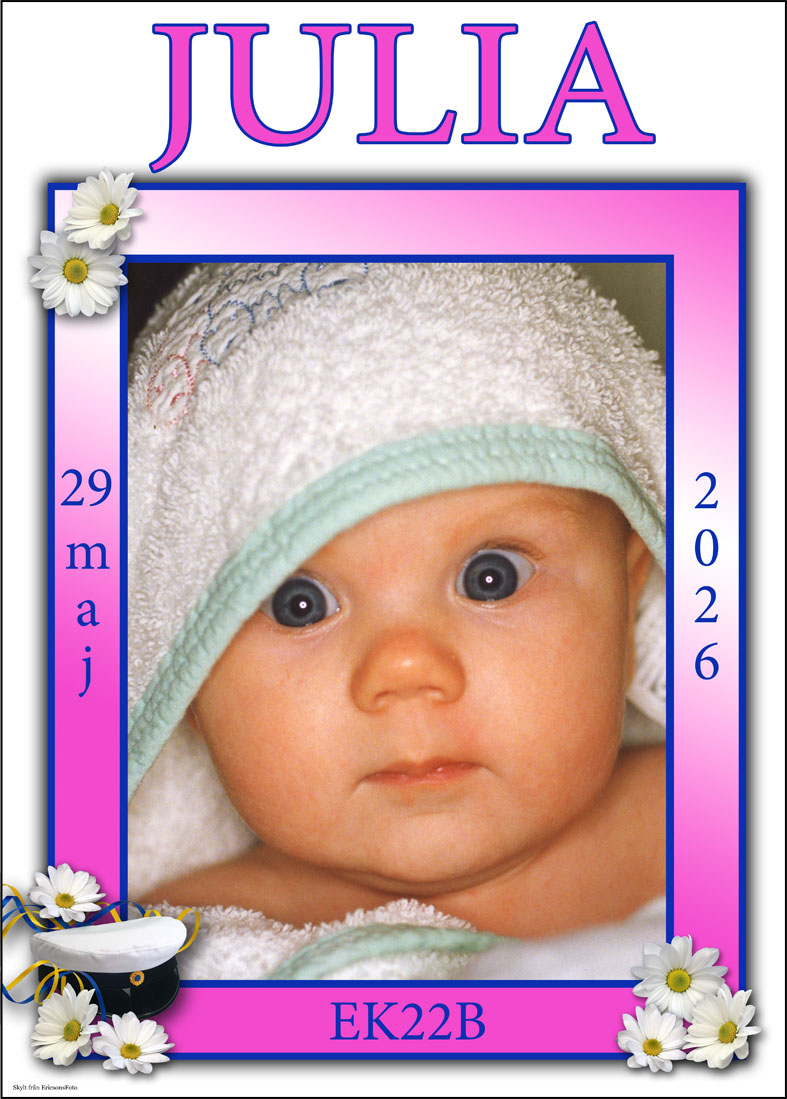 Studentskylt 2026 / Studentplakat hos ericsonsfoto.se