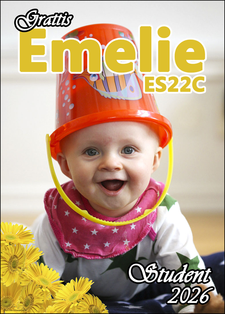 Studentskylt 2026 / Studentplakat hos ericsonsfoto.se
