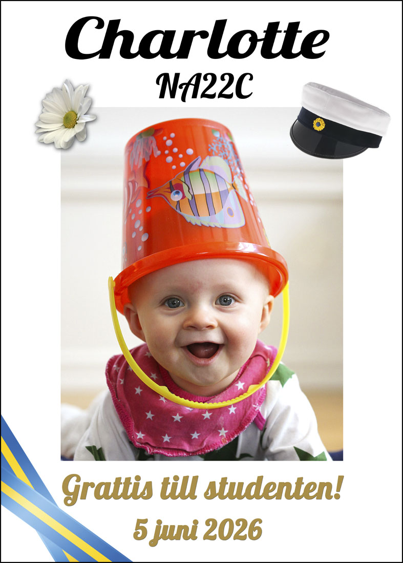 Studentskylt 2026 / Studentplakat hos ericsonsfoto.se