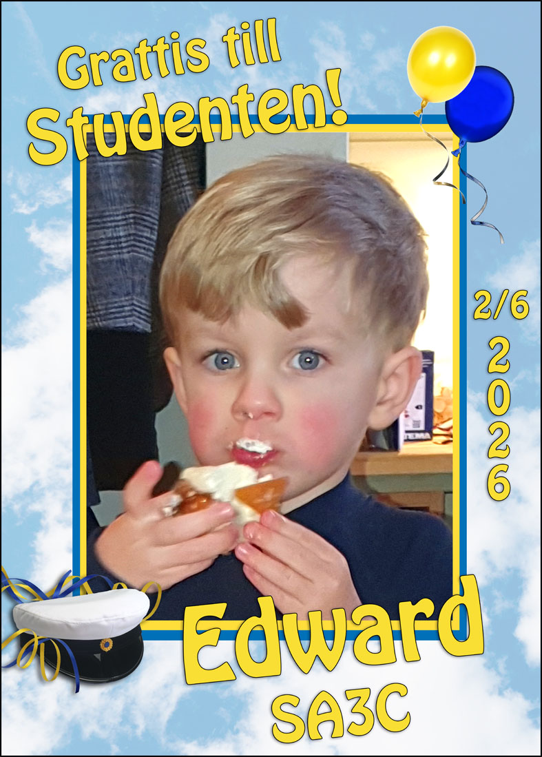 Studentskylt med ballonger o studentmössa